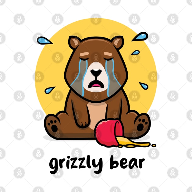Grizzly Bear (on light colors) by Messy Nessie