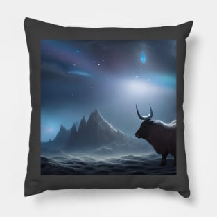 Ox Landscape Pillow