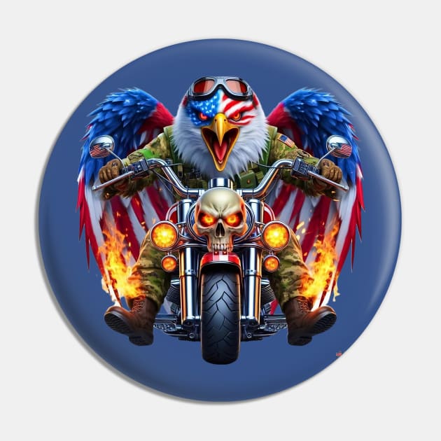 Patriotic Eagle Rider Pin by Darn Doggie Club by focusln