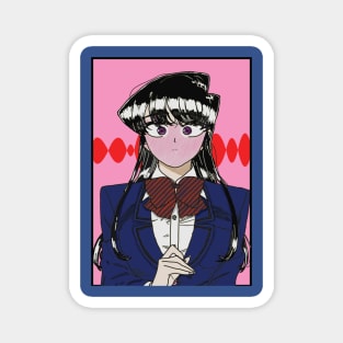 Komi San Blushing || Komi San Can't Communicate Merch Magnet