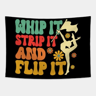 Winter Color Guard Retro Whip It Strip It And Flip It Tapestry