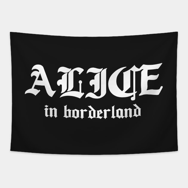 Alice in borderland title white Tapestry by CERA23