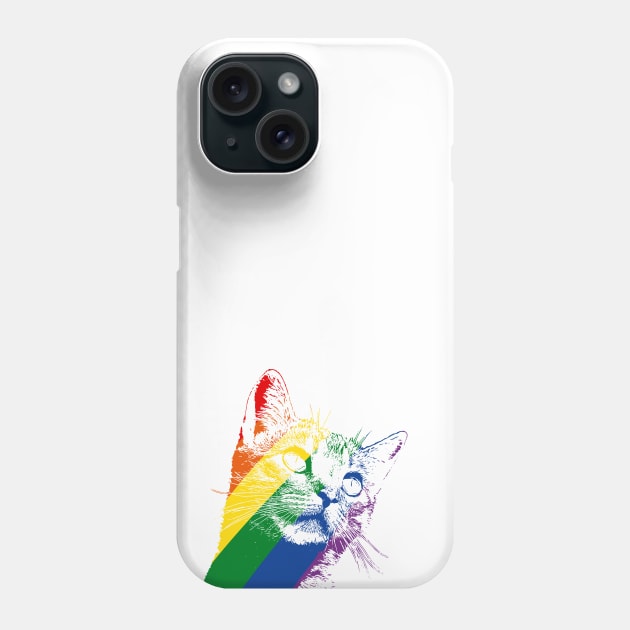 Rainbow Cat Phone Case by Think Beyond Color