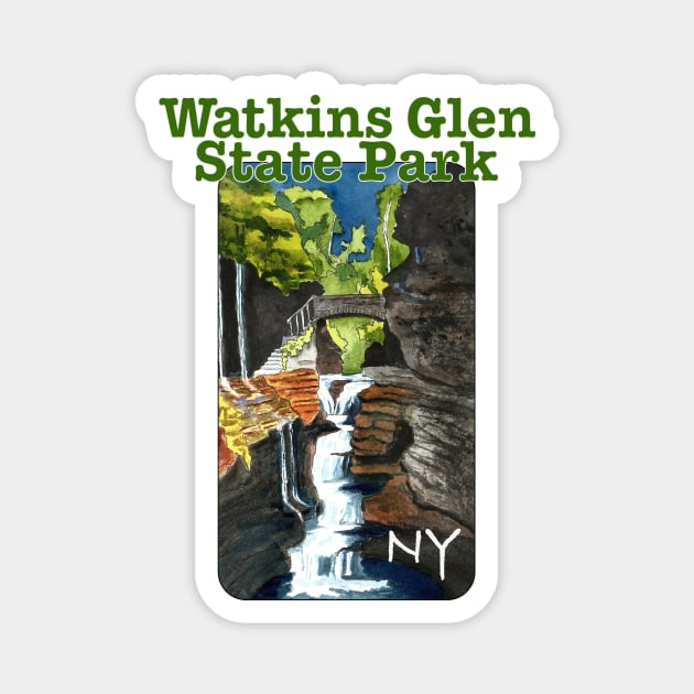 Watkins Glen State Park, New York Magnet by MMcBuck