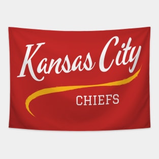 Kansas City Chiefs Retro Tee - Kansas City Chiefs Retro T-Shirt Tapestry