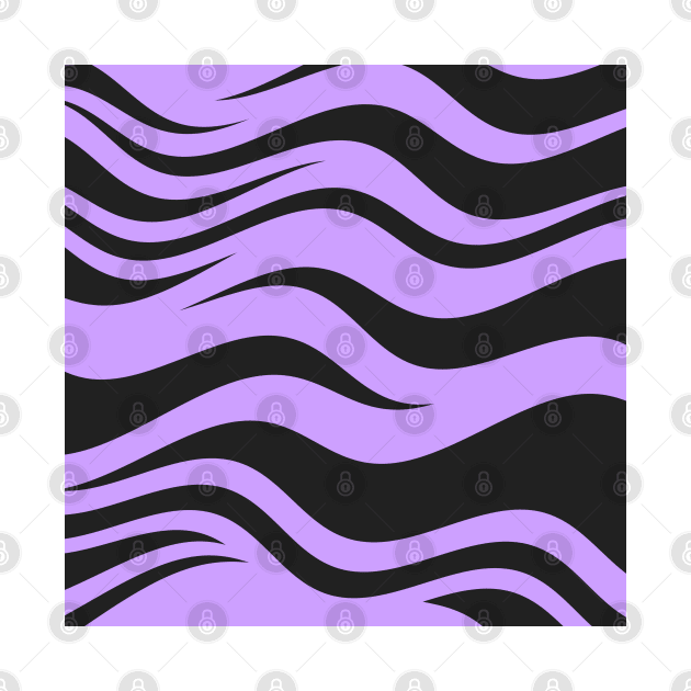 Black Zebra Stripes on Purple by mareescatharsis