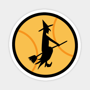 Padel Halloween Witch Silhouette Magnet