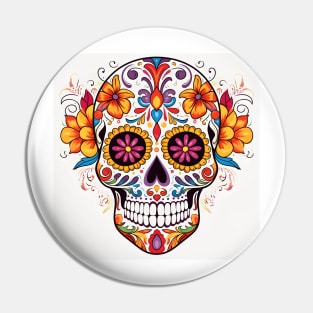 Day of the Dead Sugar Skull 8 Pin