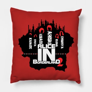 alice in borderland 2 tv series  Arisu Usagi Karube Chishiya Kuina Chota graphic design Pillow