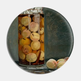 Jar of Peaches by Claude Monet Pin