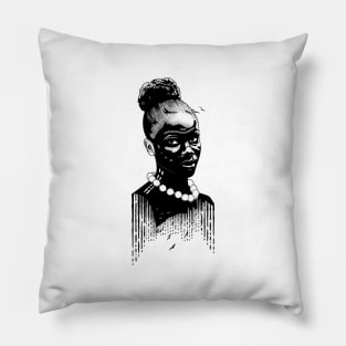 Pearl necklace girl Pillow