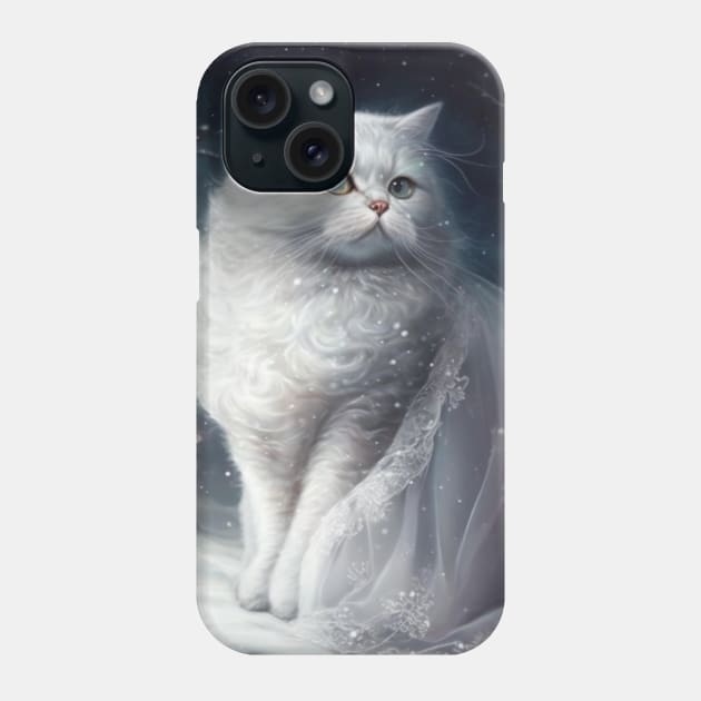 White British Shorthair Cat Divine Phone Case by Enchanted Reverie