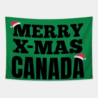 Merry X-Mas Canada Tapestry