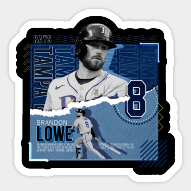 Brandon Lowe Baseball Paper Poster Rays