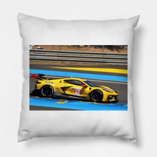 Chevrolet Corvette C8.R no33 24 Hours of Le Mans 2023 Pillow