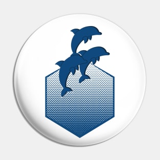 Dolphins in the Deep Blue Sea Pin