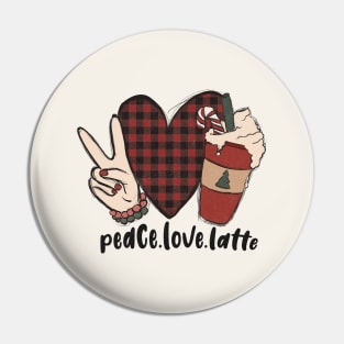 Peace. Love. Latte Pin