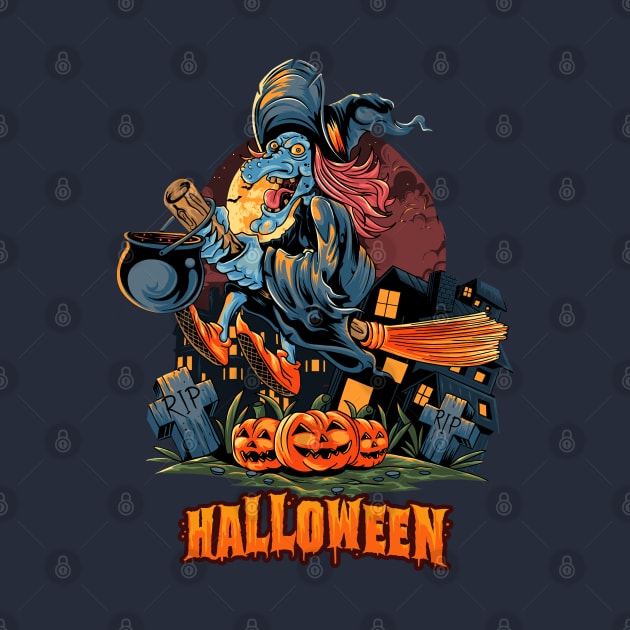 Halloween Scary  Witch Design by Mako Design 