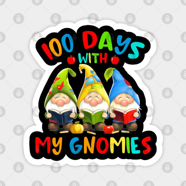 100 Days With My Gnomies 100 Days Of School Magnet by DigitalNerd