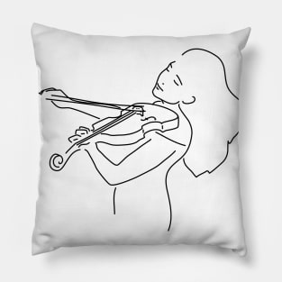 Violin Music Love Elegant Woman Modern Freedom Gift Violinist Beauty Pillow