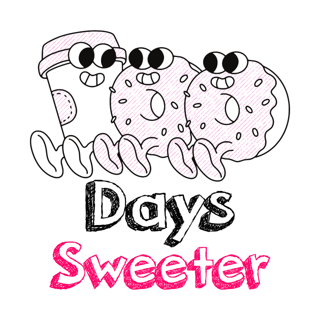 100 Days Sweeter - Cute Donuts by HAPPY GIFTS K