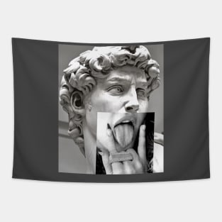 Rock with David by Michalengelo Tapestry