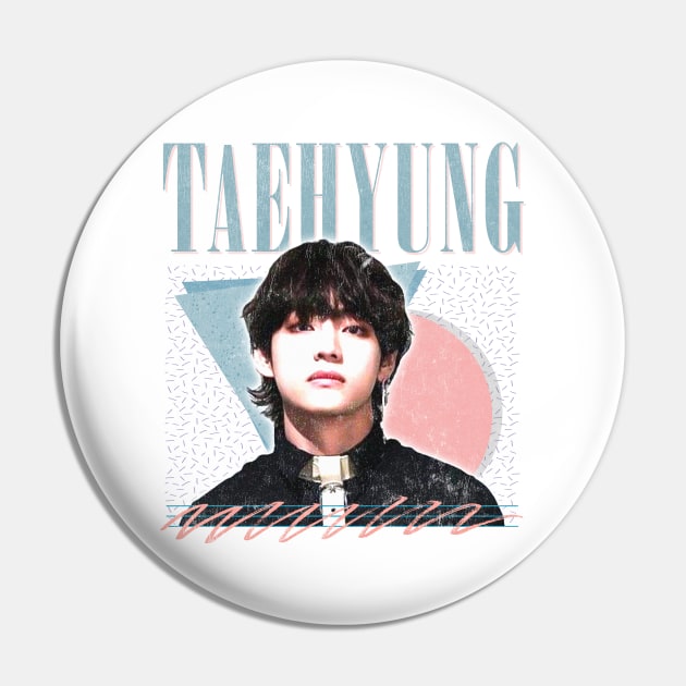 Taehyung / V - Retro Style Fan Artwork Pin by DankFutura