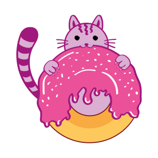 Cute cat with donut T-Shirt