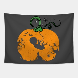 Halloween Maternity Pregnancy Announcement Fetus Baby Tapestry