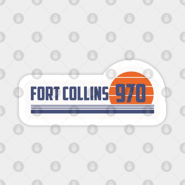 970 Fort Collins Colorado Area Code Magnet by Eureka Shirts