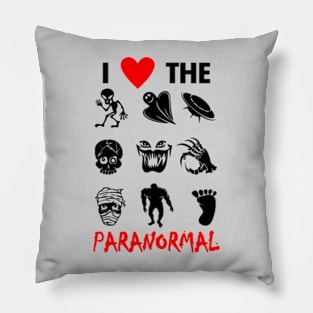 Paranormal The Unknown Slogan For Ghost Lovers Aliens Believer And Ghost Hunters Pillow