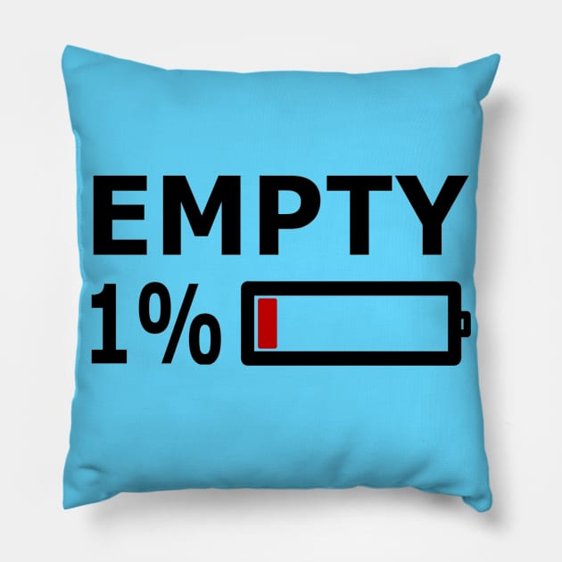 Battery, Pack, Leer, Leere Pillow by tomsacrylicart