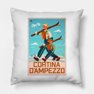 Cortina d'Ampezzo Skiing Italy Dolomite Mountains Dolomiti Belluno Pillow