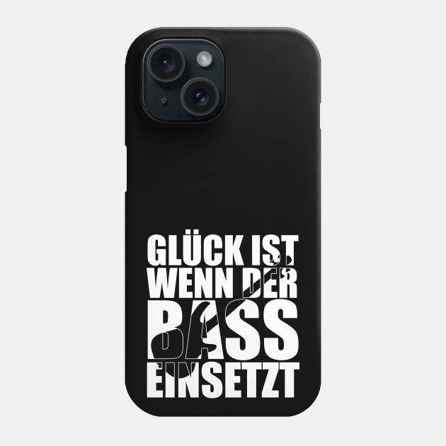 GLÜCK IST WENN DER BASS EINSETZT funny bassist gift Phone Case by star trek fanart and more