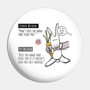 Mad Bunny and Pet Wisdom Pin