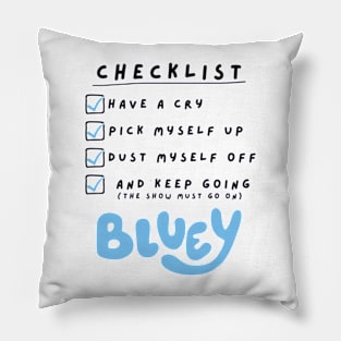 checklist bluey Pillow