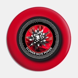 Flower Black and Red color Pin