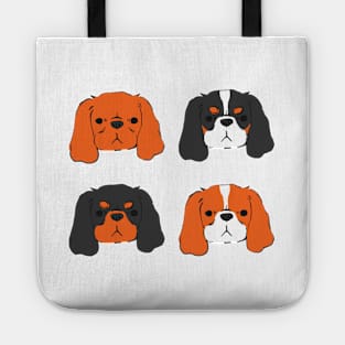 Cavalier King Charles Spaniel - Blenheim, Tri, Ruby, and Black and Tan Tote