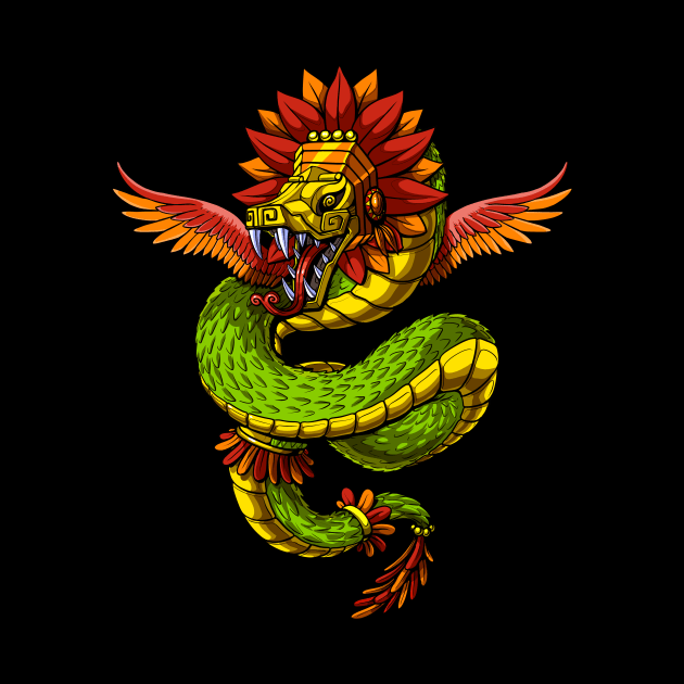 Quetzalcoatl Aztec God by underheaven