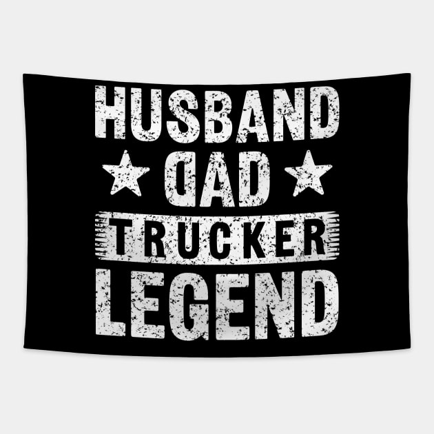 husband dad trucker legend,trucker husband gift,father day gift for trucker Tapestry by teenices