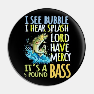 Bass Fishing Angling Sport Black Bass Fish Pin