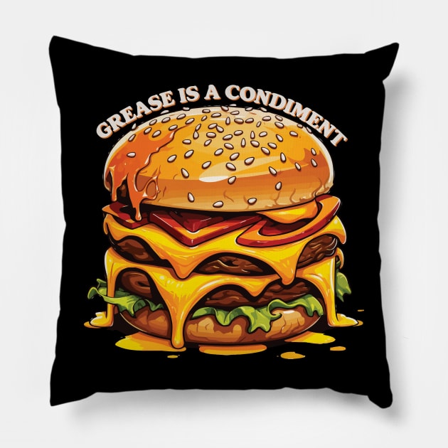 Grease is a Condiment Pillow by fatbastardshirts