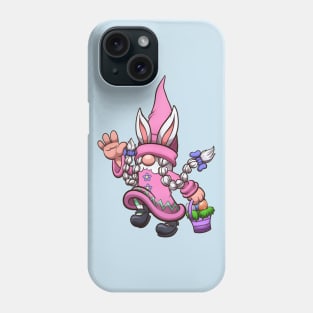 Female Hopping Easter Gnome With Basket Phone Case