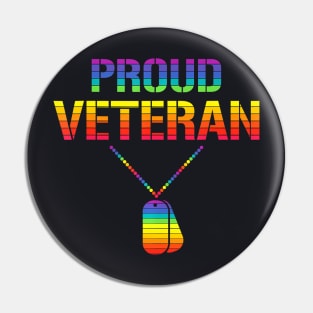 Proud Veteran Lgbt Q Gay Pride Dog Tag Military Soldier Pin