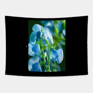 Sweet Pea Blue Flowers Tapestry