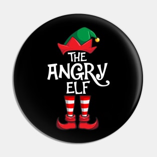 Angry Elf Matching Family Christmas Pin