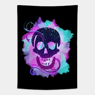 Decorative and Colorful Skull Tapestry