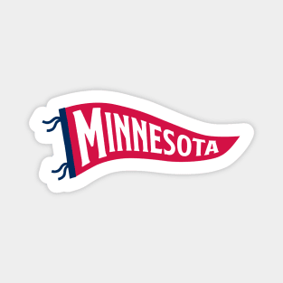 Minnesota Pennant - White Magnet