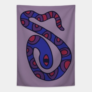 MYSTERIOUS SNAKE Spotted Purple Blue Red Reptile from my Cabinet of Curiosities - UnBlink Studio by Jackie Tahara Tapestry