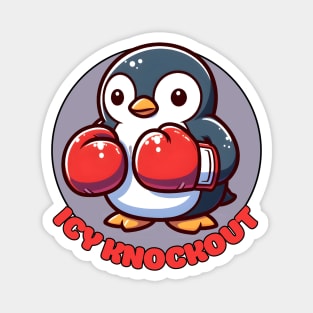 Kickboxing penguin Magnet